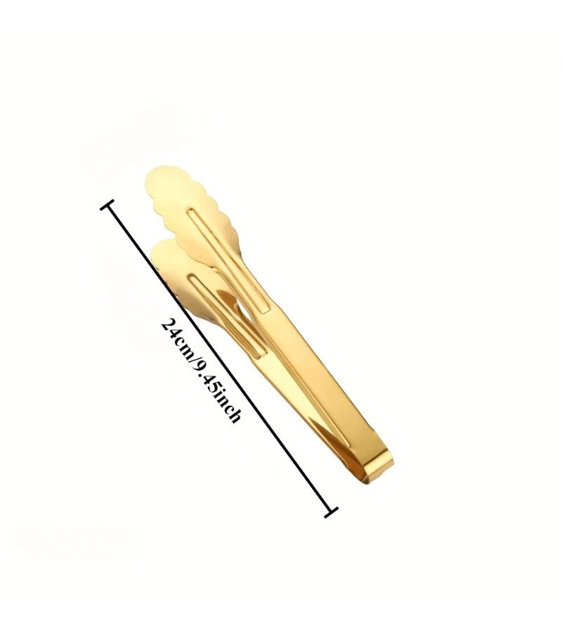 Set Of 4 Golden Clips 304 Stainless Steel Serrated Edges Non Slip Grips For Elegant Gatherings Daily Tasks - Image 3