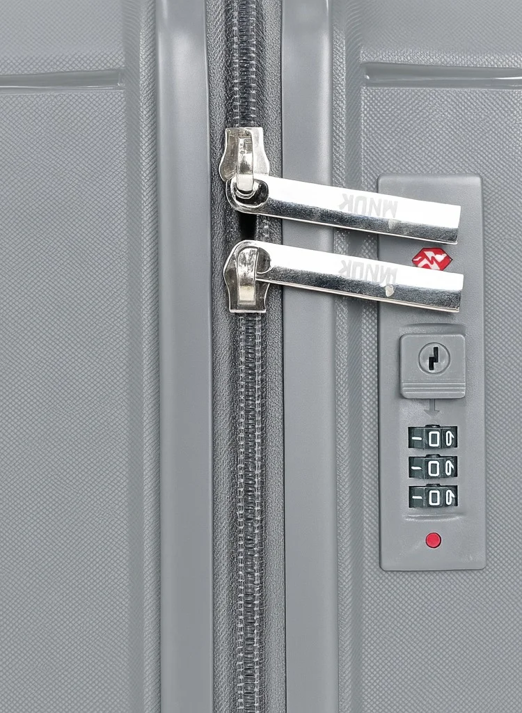 منيك حقيبة سفر بريميو ٢٤ بوصة بعجلات مزدوجة ٣٦٠ درجة من البولي بروبلين رمادي