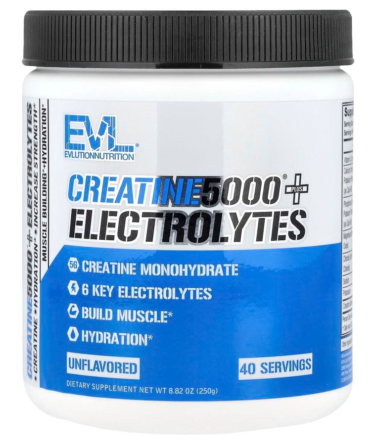EVLUTION NUTRITION Creatine5000® Plus Electrolytes Unflavored 8.82 oz (250 g)