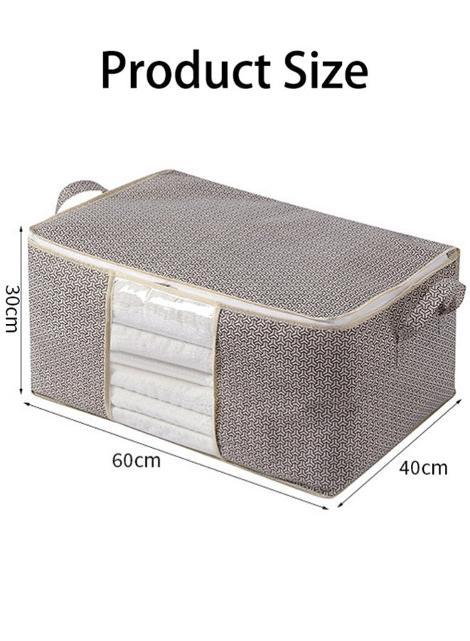 1/2/3pcs Large Storage Bags, Clothes Storage Box, Foldable Closet Organizer Storage Container With Durable Handle, Thick Fabric, Suitable For Blankets Quilts Clothes Bedding - Image 2