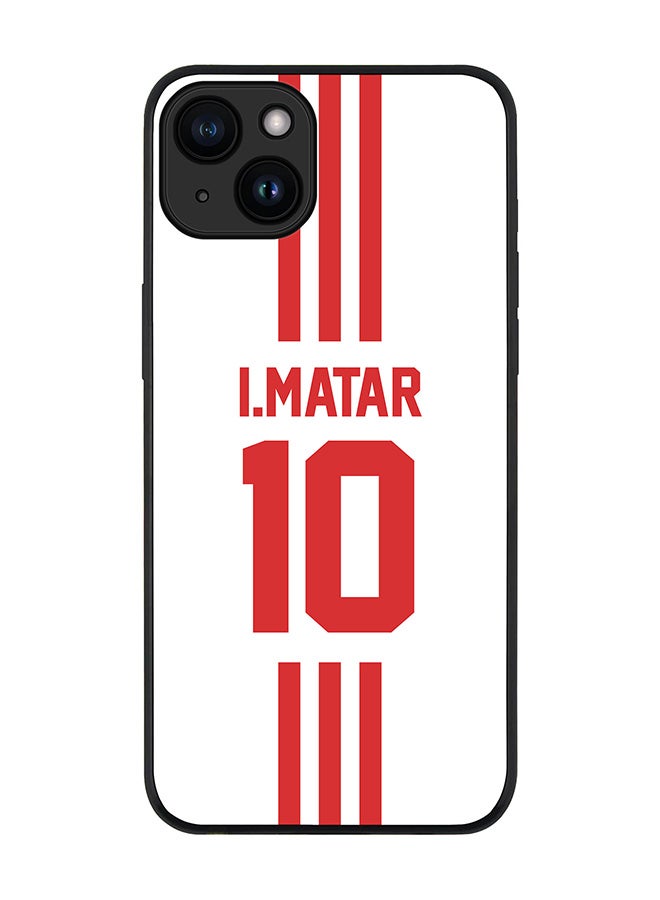 Stylizedd Cover for iPhone 15 Case Rugged Black Slim fit Flexible Protective Phone Cases - Football Team - UAEPlayer Name - I.Matar - Image 1