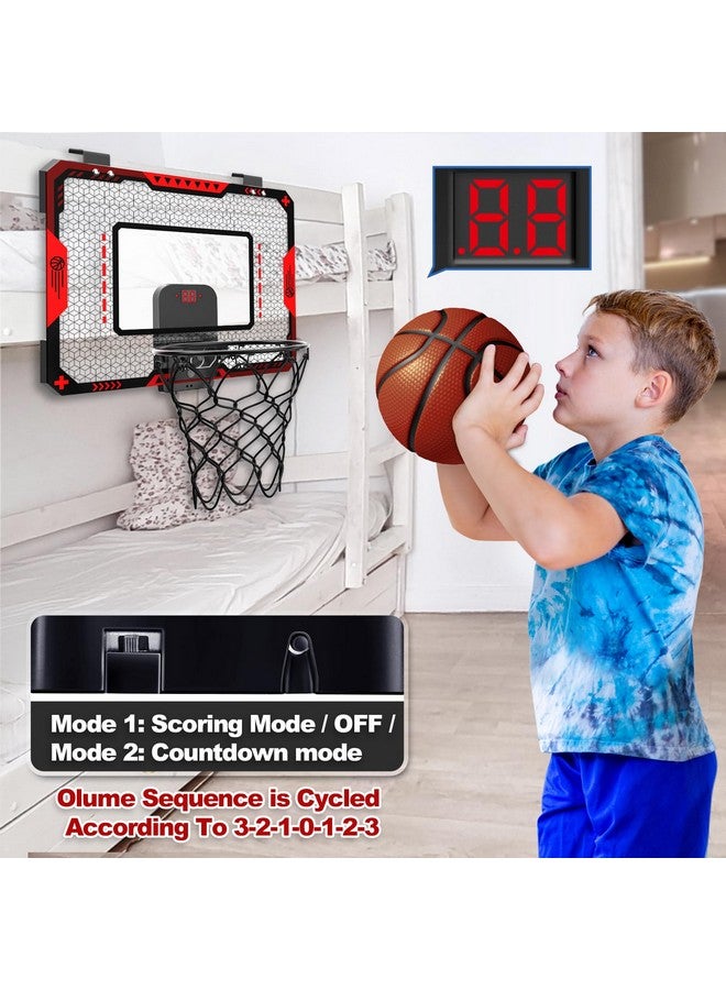 GMAOPHY Basketball Hoop Indoor for 5 6 7 8 9 10+ Year Old Boys Kids, Mini Basketball Hoop with Electronic Scoreboard Over The Door, Sport Toys Birthday Gift - Image 5