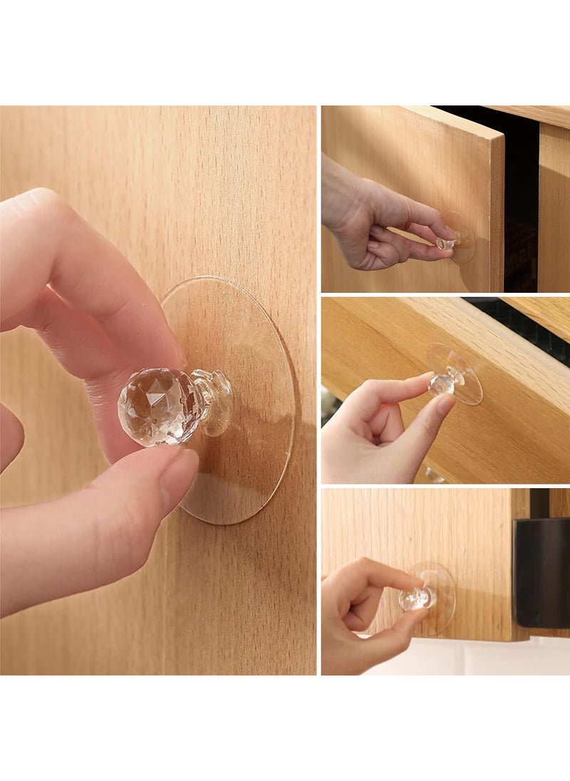 NOAHARK NOAHARK Sticky Drawer Knobs Pull Handles for Windows Wardrobe Cupboards Drawers Shoe Racks Perfectly Match Various Styles for Home and Furniture Decoration Pack of 8  - Image 5