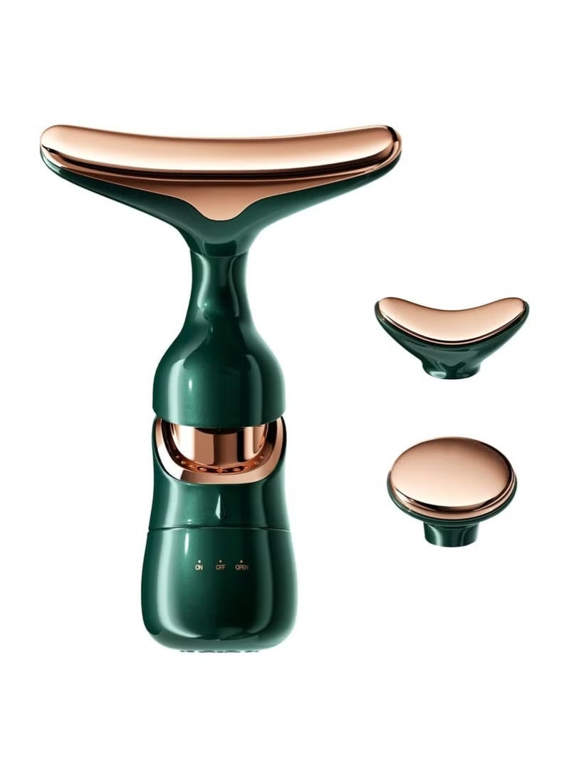 Electric Facial Massager for Glowing Skin, 3 in 1 Anti-Wrinkle Face, Neck and Eye Massager, Anti-Aging Face Lifting Device, Skin Tightening and Slimming Face, Multifunctional Neck and Face Massager for Skin Care - Image 1