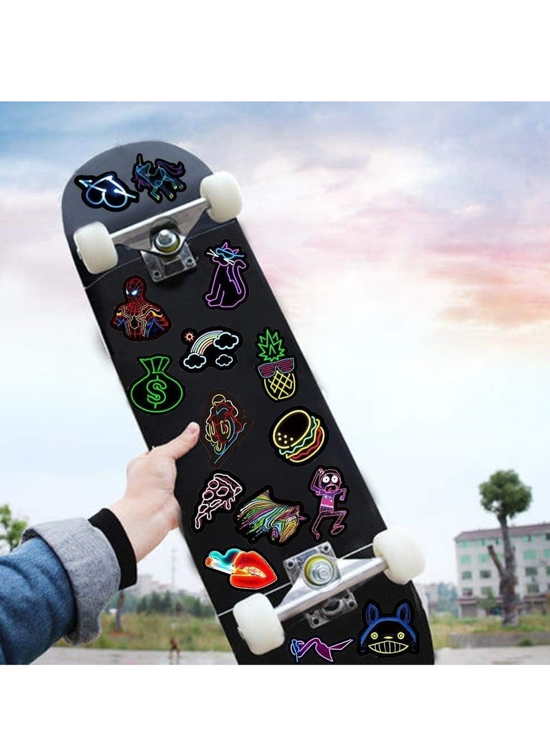 Oasisgalore 50pcs Neon Style Stickers Waterproof Vintage Pop Art Stickers for Luggage，Bicycle, Guitar, Laptop - Image 3