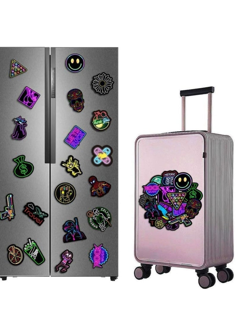 Oasisgalore 50pcs Neon Style Stickers Waterproof Vintage Pop Art Stickers for Luggage，Bicycle, Guitar, Laptop - Image 4