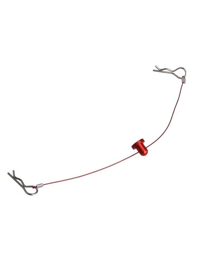 Mxfans Mxfans Red Color 1/10 RC Car Body Clip Pins 155mm Steel Wire Body Clips with Screw Retainer N10259R Set of 2  - Image 3