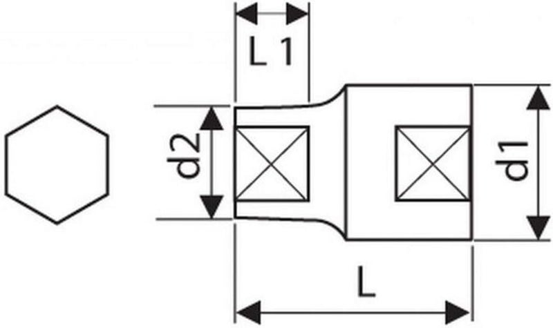 Expert Hexagon Socket 6 Point 1/4in Drive 6mm - Image 3