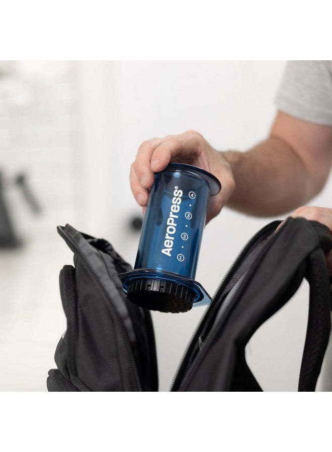 AeroPress Clear Blue Coffee Press - 3 In 1 Brew Method Combines French Press, Pourover, Espresso, Full Bodied Coffee Without Grit or Bitterness, Small Portable Coffee Maker for Camping & Travel, Blue - Image 4