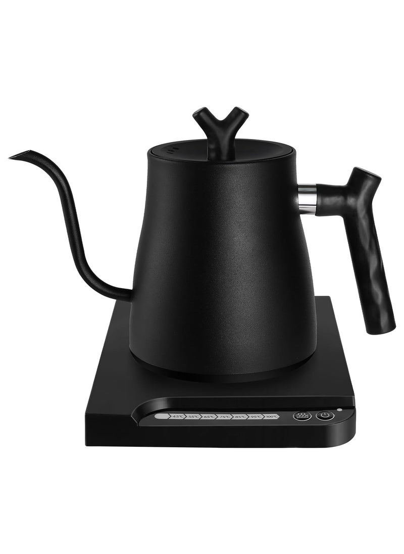 Perfin - Electric Gooseneck Kettle 1L 1000W Water Kettle for Pour-over Coffee & Tea, 304 Stainless Steel Coffee and Tea Pot, Constant Temperature Coffee Kettle - Image 1