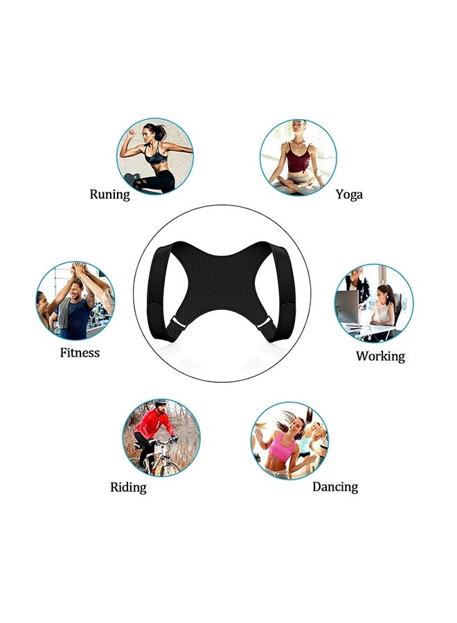 واي جيه أحزمة لتصحيح الموقف واستقامة الكتفين مصنوعة من مواد متينة ومسامية ومريحة 1 قطعة أسود - Image 5