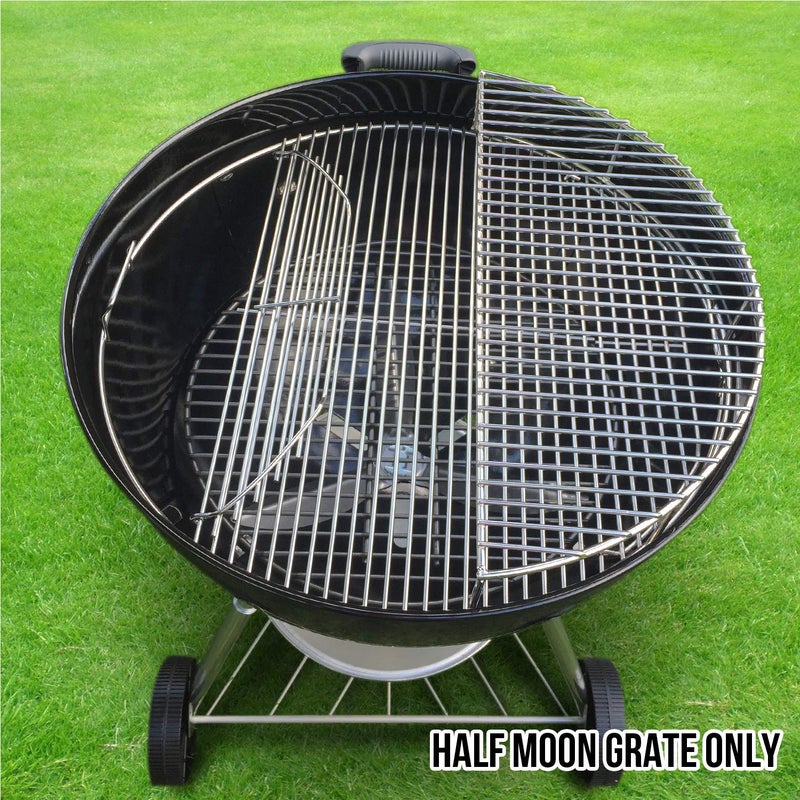 GRILLVANA The Original 'Upper Deck' Stainless Steel Grilling Warming Smoking Rack Charcoal Grill Grate- For Use with 22 Inch Kettle Grills- Charcoal Grilling Accessories and Grill Tools Grill Rack - Image 5