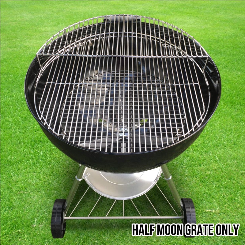 GRILLVANA The Original 'Upper Deck' Stainless Steel Grilling Warming Smoking Rack Charcoal Grill Grate- For Use with 22 Inch Kettle Grills- Charcoal Grilling Accessories and Grill Tools Grill Rack - Image 4