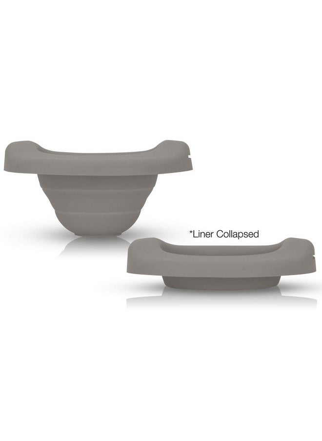 Kalencom - Potette Plus Potty Value Pack: Kalencom 2in1 Potette Plus Portable Potty and Reusable Collapsible Liner for Home Use (White/Gray) - Image 1