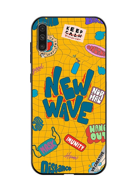 Protective Case Cover For Samsung Galaxy A70/A70s Multiple Logo Design  Multicolour
