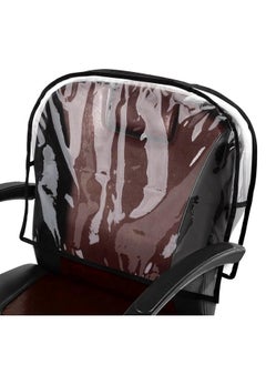 Noverlife Round Barber Chair Cover Protector, 20 In Wide Clear Pvc Salon Chair Cover, Hairdressing Chair Back Stitched Cover Durable Easy Clean Covers Prevents Damage For Hair Salon Spa Office Chairs  - Image 1