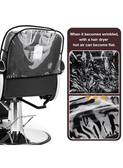 Noverlife Round Barber Chair Cover Protector, 20 In Wide Clear Pvc Salon Chair Cover, Hairdressing Chair Back Stitched Cover Durable Easy Clean Covers Prevents Damage For Hair Salon Spa Office Chairs  - Image 4