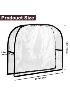 Noverlife Round Barber Chair Cover Protector, 20 In Wide Clear Pvc Salon Chair Cover, Hairdressing Chair Back Stitched Cover Durable Easy Clean Covers Prevents Damage For Hair Salon Spa Office Chairs  - Image 5