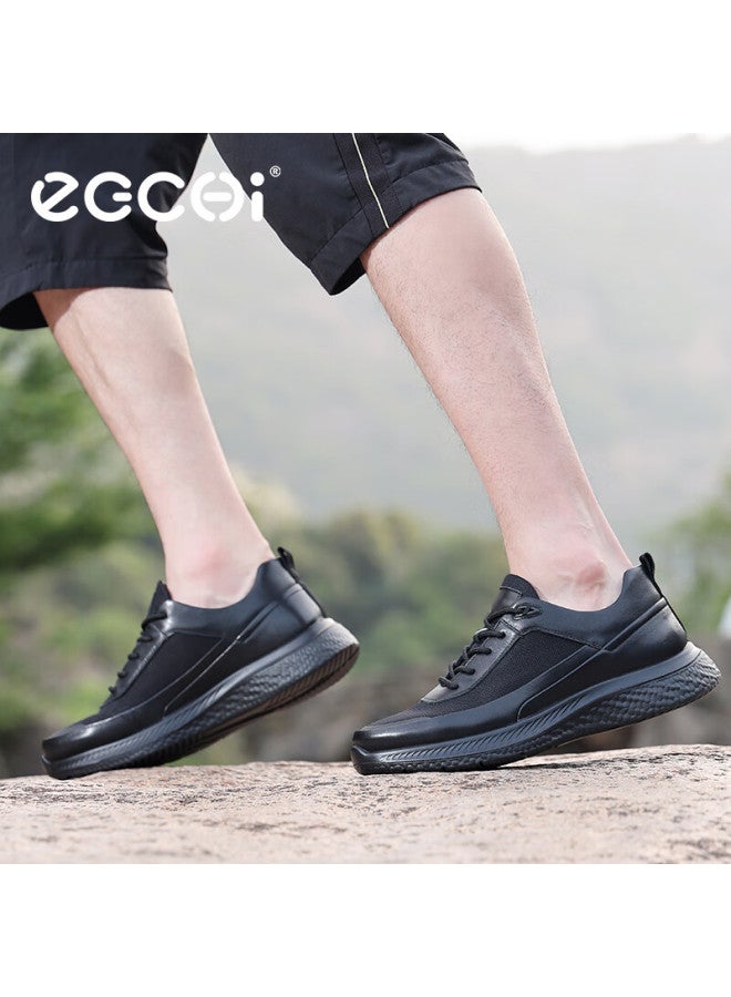 Egchi Men's Shoes, Men's Sneakers, Summer Outdoor Mesh Breathable Walking Shoes, Casual Shoes For Men, X170210, Black, Size 42 - Image 4