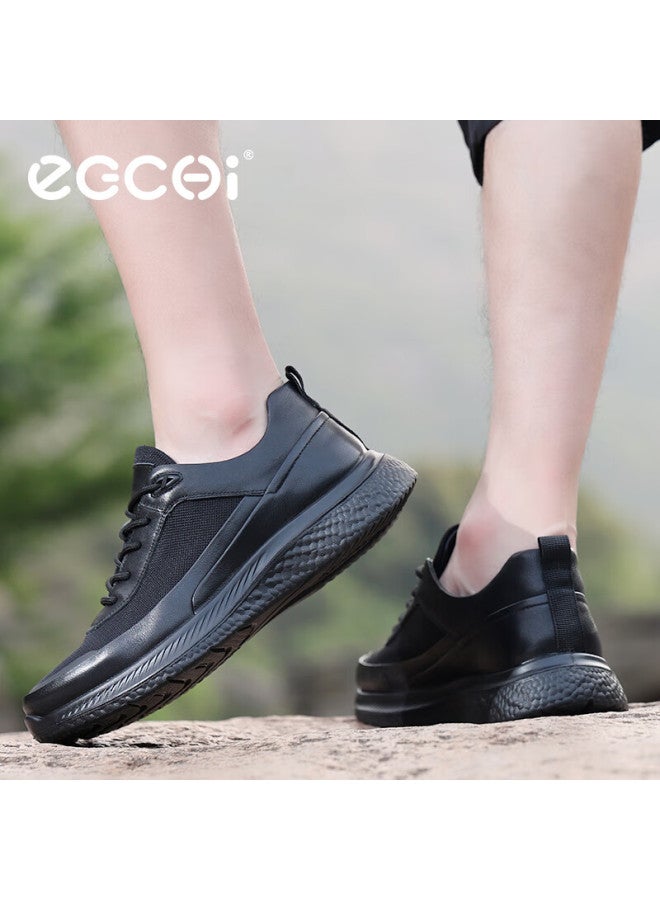 Egchi Men's Shoes, Men's Sneakers, Summer Outdoor Mesh Breathable Walking Shoes, Casual Shoes For Men, X170210, Black, Size 42 - Image 1