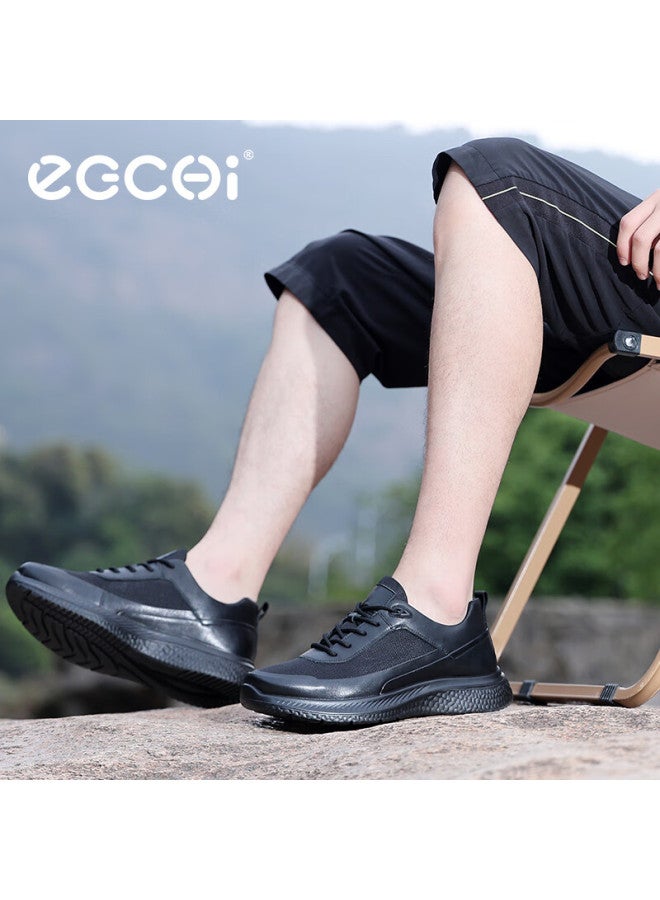 Egchi Men's Shoes, Men's Sneakers, Summer Outdoor Mesh Breathable Walking Shoes, Casual Shoes For Men, X170210, Black, Size 42 - Image 2