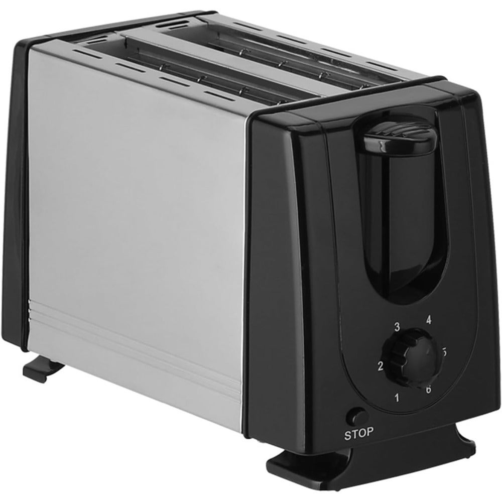 2 Slice Toaster for Kitchen Use, Stainless Steel Housing, Silver, Even Browning with Multiple Shade Settings