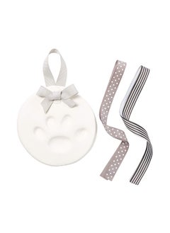 pearhead Pearhead Pet Paw Print Keepsake Ornament Kit - DIY Hanging Clay Keepsake for Dogs & Cats, Pet's First Christmas Ornament, Customized Family Ornament, 3 Ribbons  - Image 1