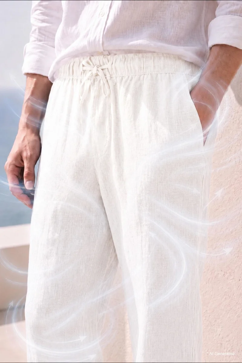 Relax Fit 100% Linen Trousers