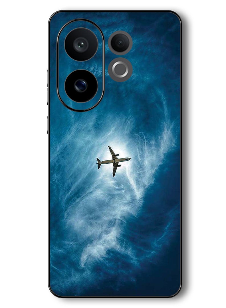 Theodor Case Compatible with Vivo V60 6.77 Inch Protection Shockproof Bumper Cover Plane In The Sky - Image 1