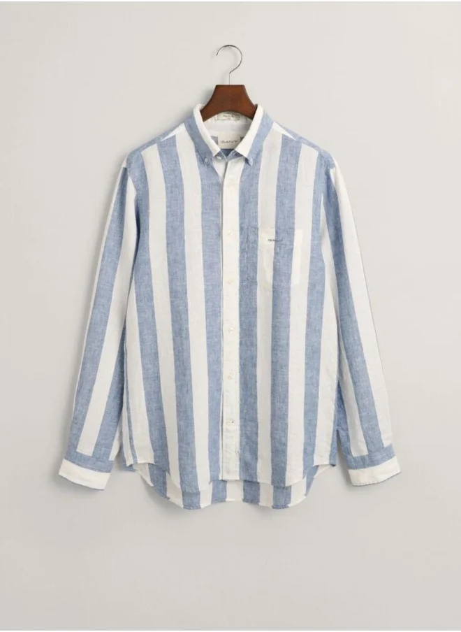 غانت Gant Regular Fit Bold Striped Linen Shirt