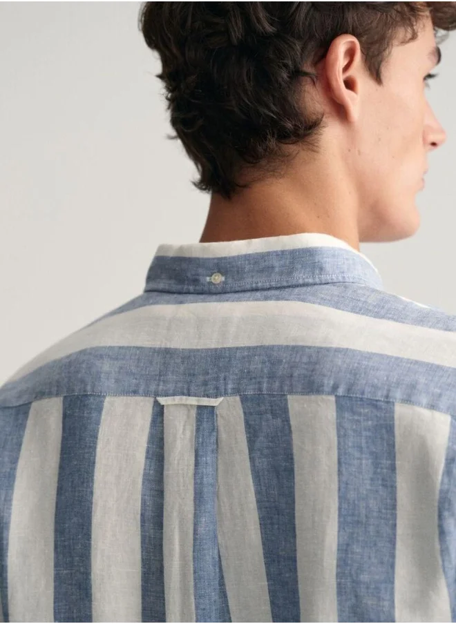 غانت Gant Regular Fit Bold Striped Linen Shirt