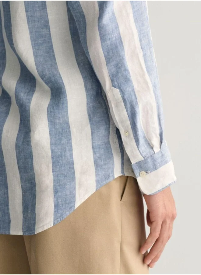 غانت Gant Regular Fit Bold Striped Linen Shirt