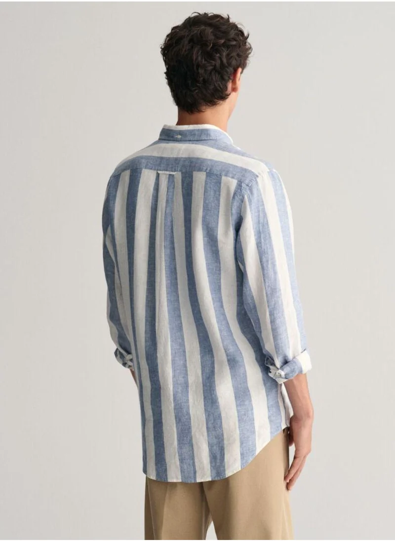 غانت Gant Regular Fit Bold Striped Linen Shirt