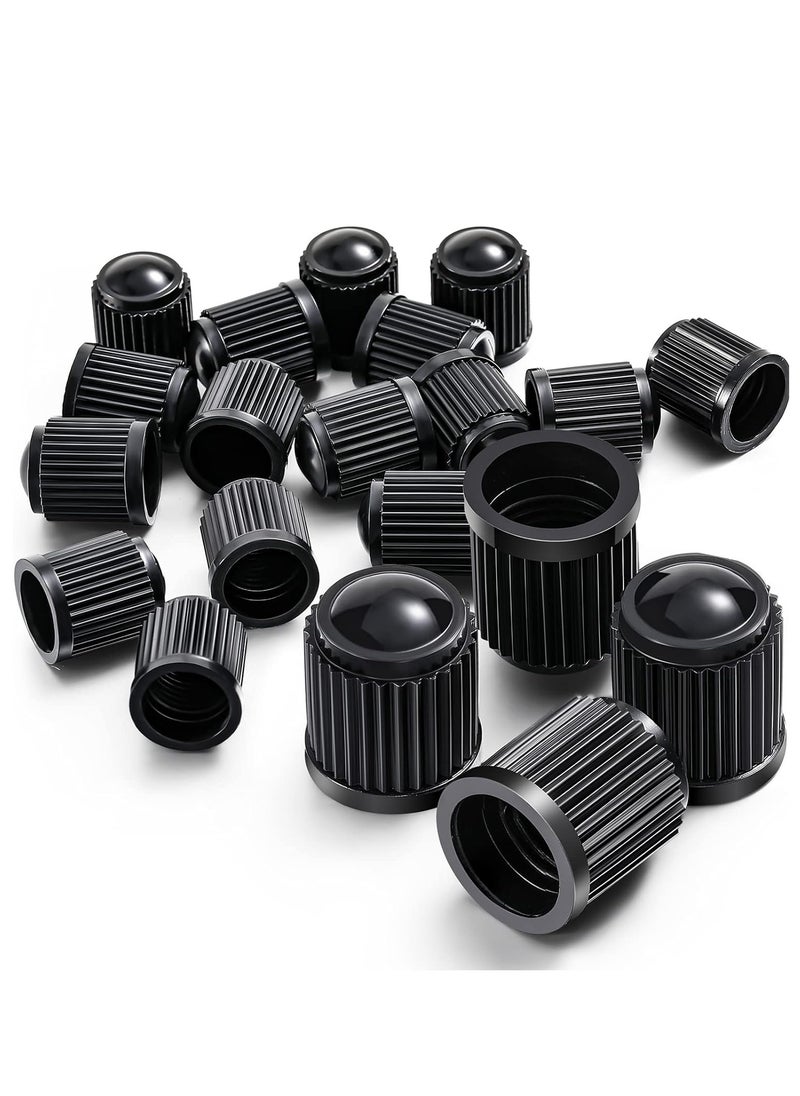 Generic 20 Pack Tyre Valve Dust Caps for Car, Motorbike, Trucks, Bike, Bicycle (Black)  - Image 1