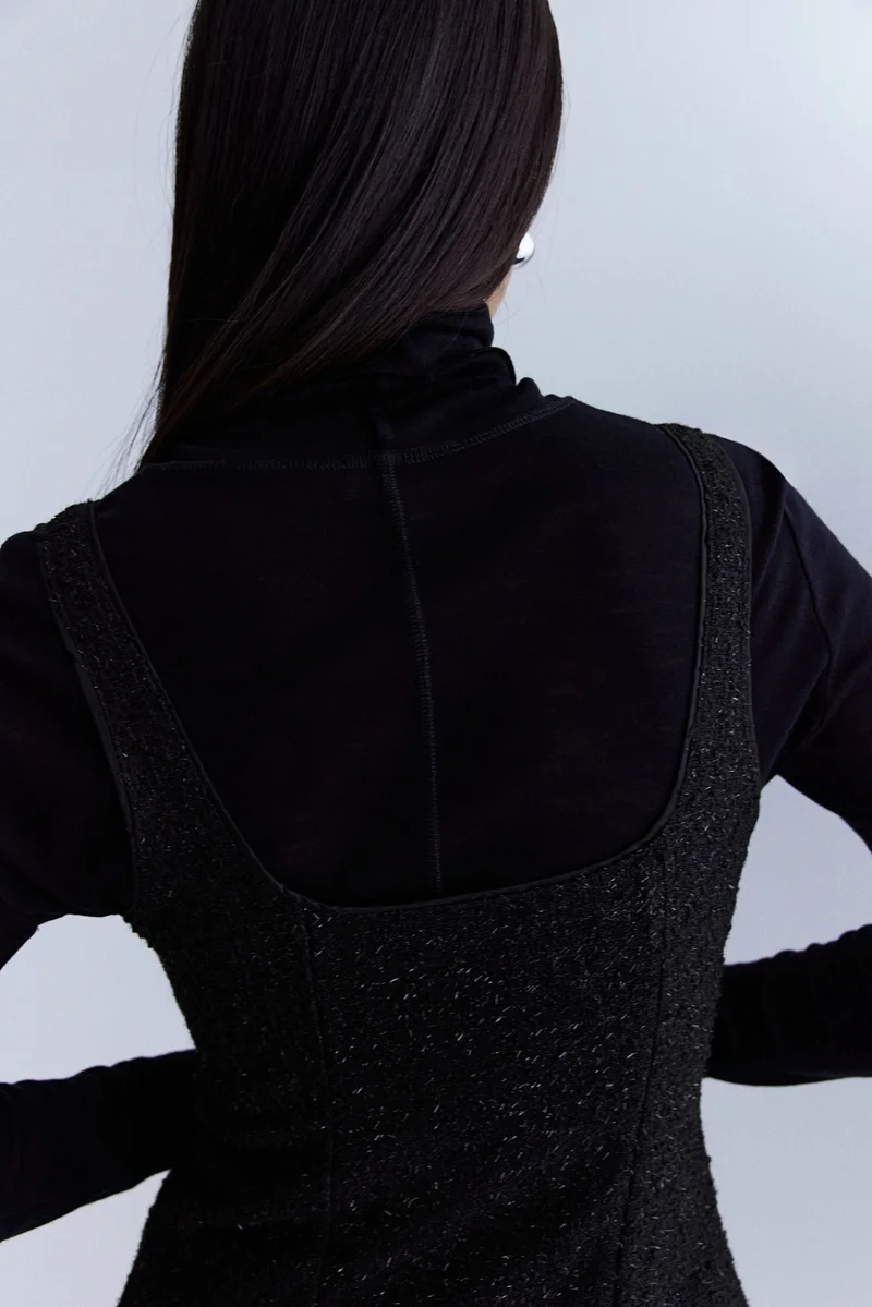 اتش اند ام Glittery Flared-Skirt Dress