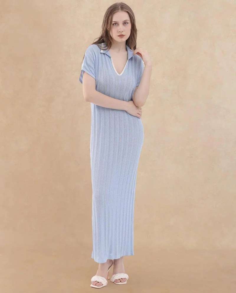 ريريزم Women's Tonal Striped Resort Knit Dress
