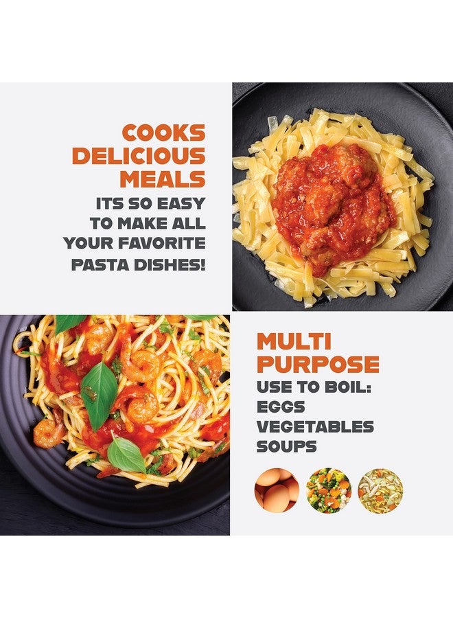 GOTHAM STEEL 5 Qt Ceramic Stock Pot Multipurpose Pasta Pot with Strainer Lid & Twist and Lock Handles, Nonstick Ceramic for Soup, Spaghetti, Rice, Pots for Kitchen, Dishwasher Safe - Copper - Image 5