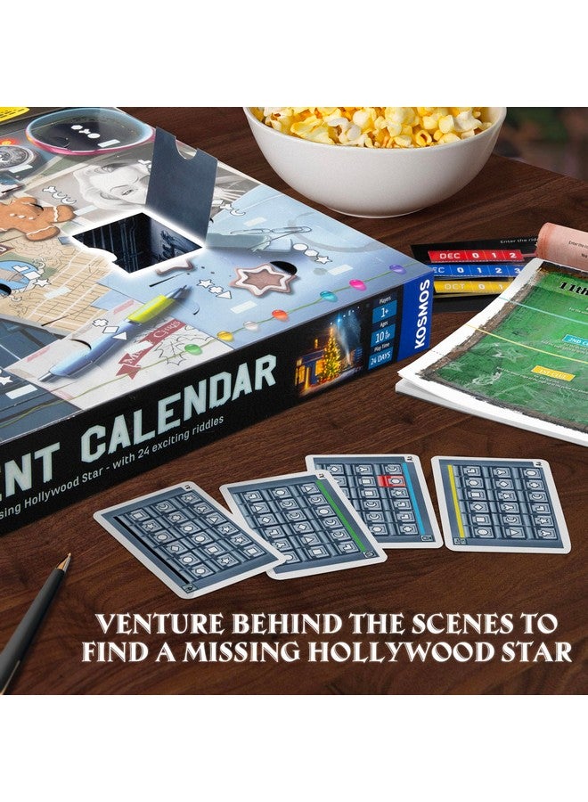 Thames & Kosmos EXIT: اللعبة - تقويم عيد الميلاد - النجم الهوليوودي المفقود | عيد الميلاد | تقويم | قدوم | لعبة غموض | نشاط عائلي | للأعمار 10 وما فوق - Image 4
