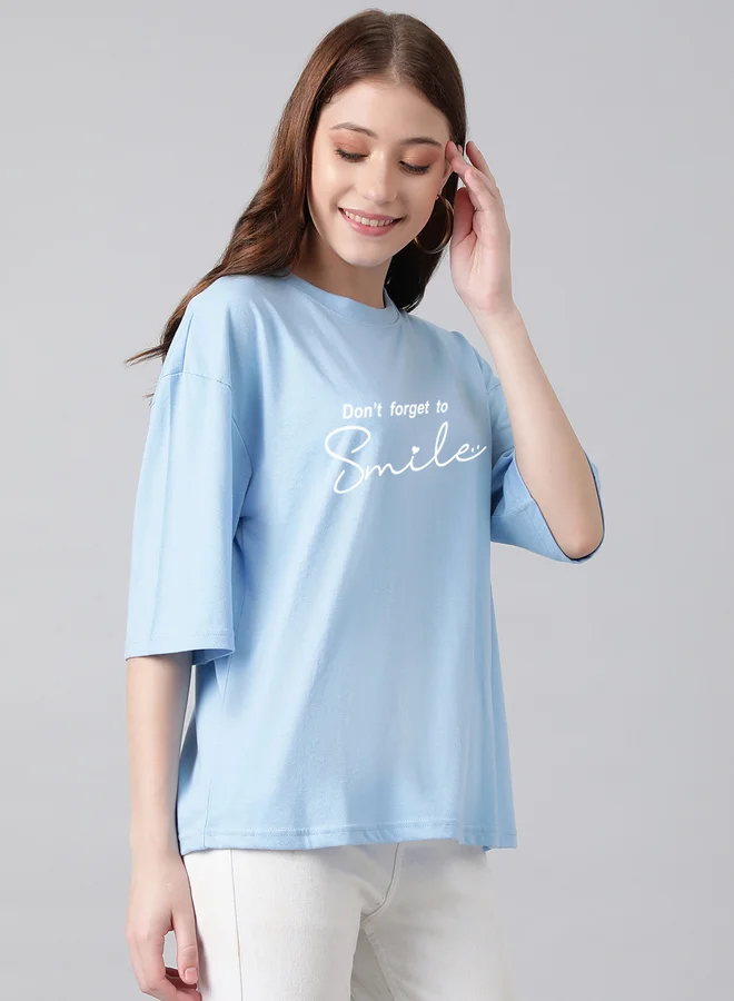 Kotty Slogan Print Short Sleeve Oversized T-Shirt