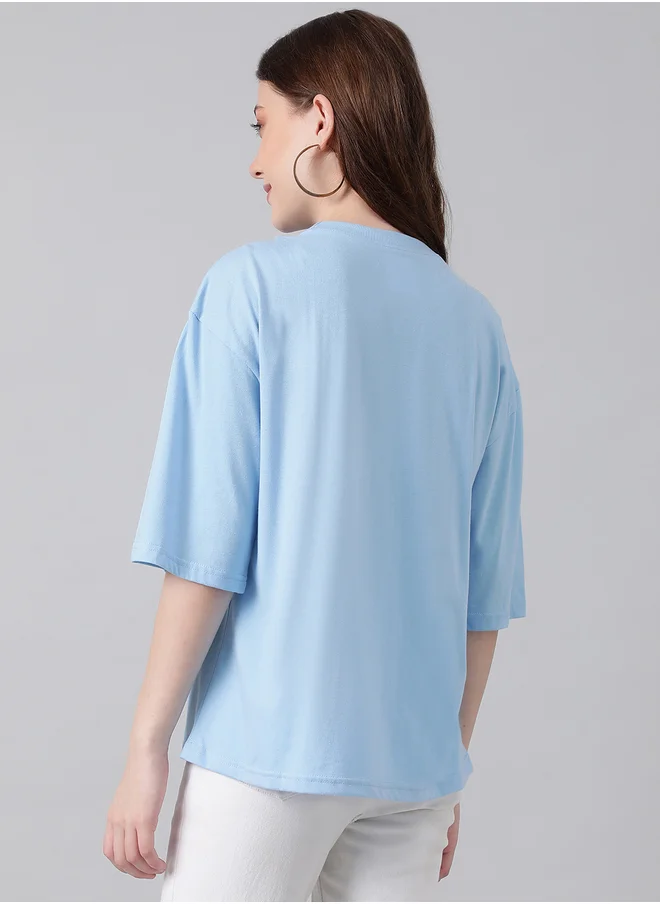 Kotty Slogan Print Short Sleeve Oversized T-Shirt