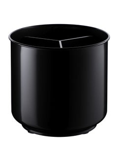 Rotating Extra Plastic Black Large Utensil Holder For Kitchen Counter - Crock Caddy with Weighted Base and Gripped Insert - Countertop Kitchen Utensil Holder Tool - Spoon Cutlery & Utensils Organizer