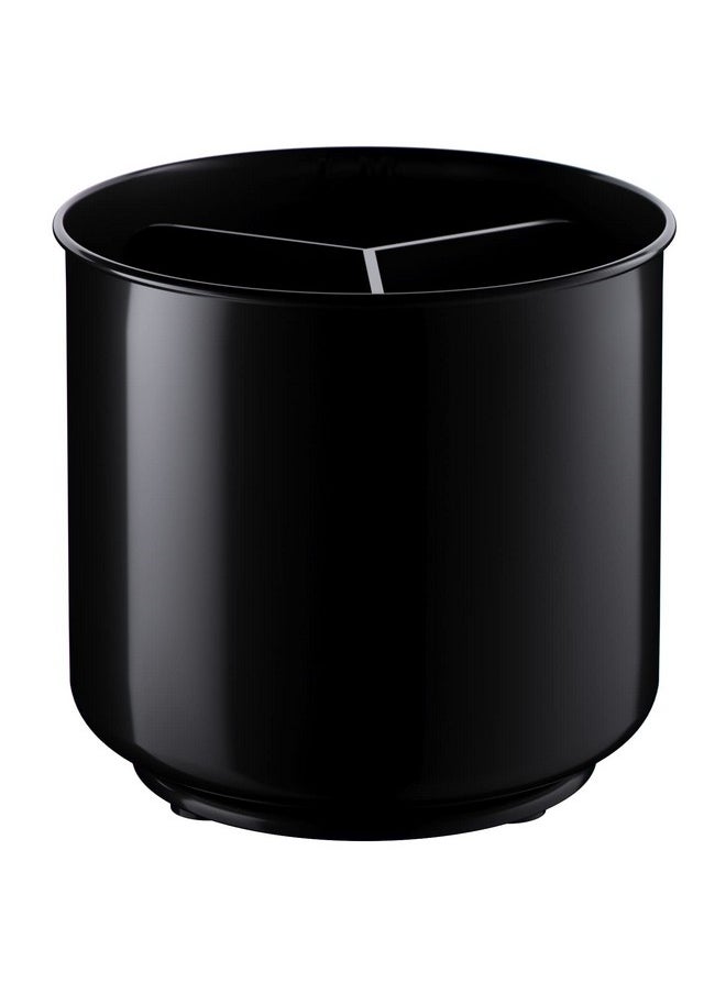 Cooler Kitchen Rotating Extra Plastic Black Large Utensil Holder For Kitchen Counter - Crock Caddy with Weighted Base and Gripped Insert - Countertop Kitchen Utensil Holder Tool - Spoon Cutlery & Utensils Organizer  - Image 1