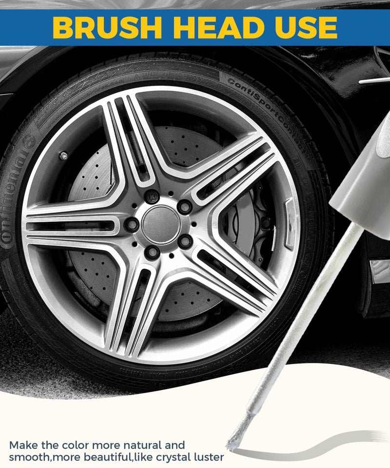 UBOG Touch Up Paint for Cars,Rim Paint,Car Accessories Wheel Paint,Auto Touch Up Paint,Car Scratch Remover Pen,Rim Scratch Repair,Car Paint Automotive Paint,Rim Paint for Car Wheel Repair (Silver) - Image 4