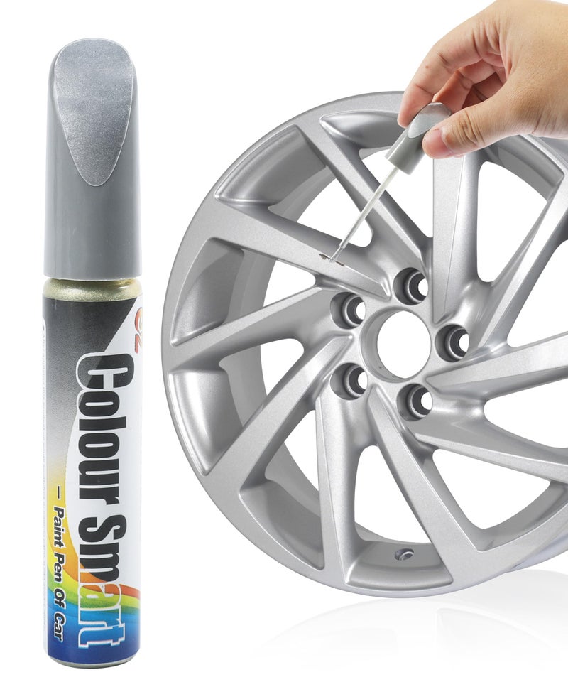 UBOG Touch Up Paint for Cars,Rim Paint,Car Accessories Wheel Paint,Auto Touch Up Paint,Car Scratch Remover Pen,Rim Scratch Repair,Car Paint Automotive Paint,Rim Paint for Car Wheel Repair (Silver) - Image 1