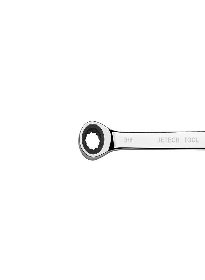 Jetech 3/8 Inch x 7/16 Inch Single Double Box End Ratcheting Wrench - Metric 72 Tooth Ratchet Gear Spanner Tools CR-V Heavy Duty Gear Spanner for Repairs - Image 3