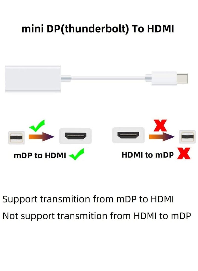 DP To HDMI AV Adapter For Apple Macbook Pro Air Mac (White) - Image 5