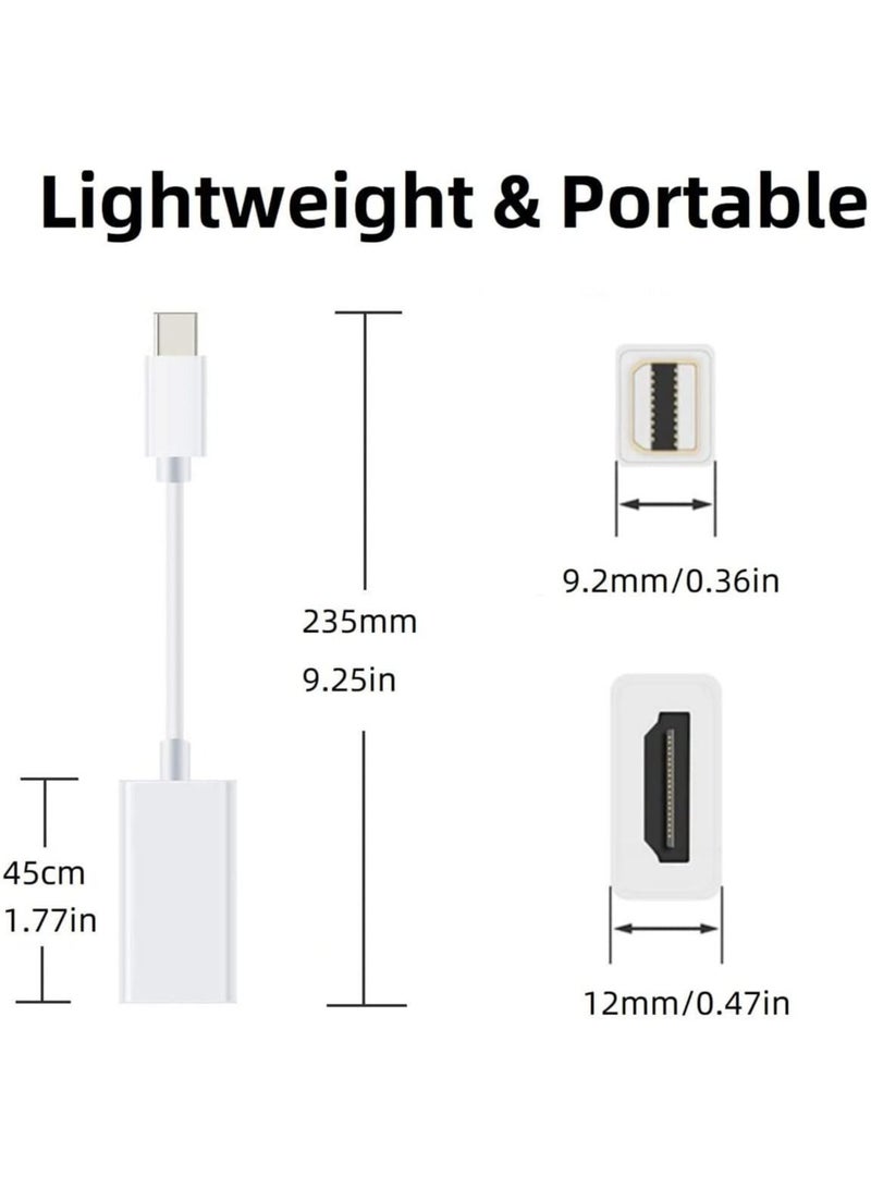 DP To HDMI AV Adapter For Apple Macbook Pro Air Mac (White) - Image 3