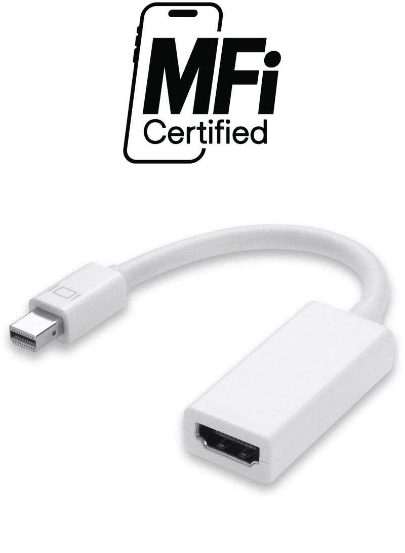 DP To HDMI AV Adapter For Apple Macbook Pro Air Mac (White) - Image 1