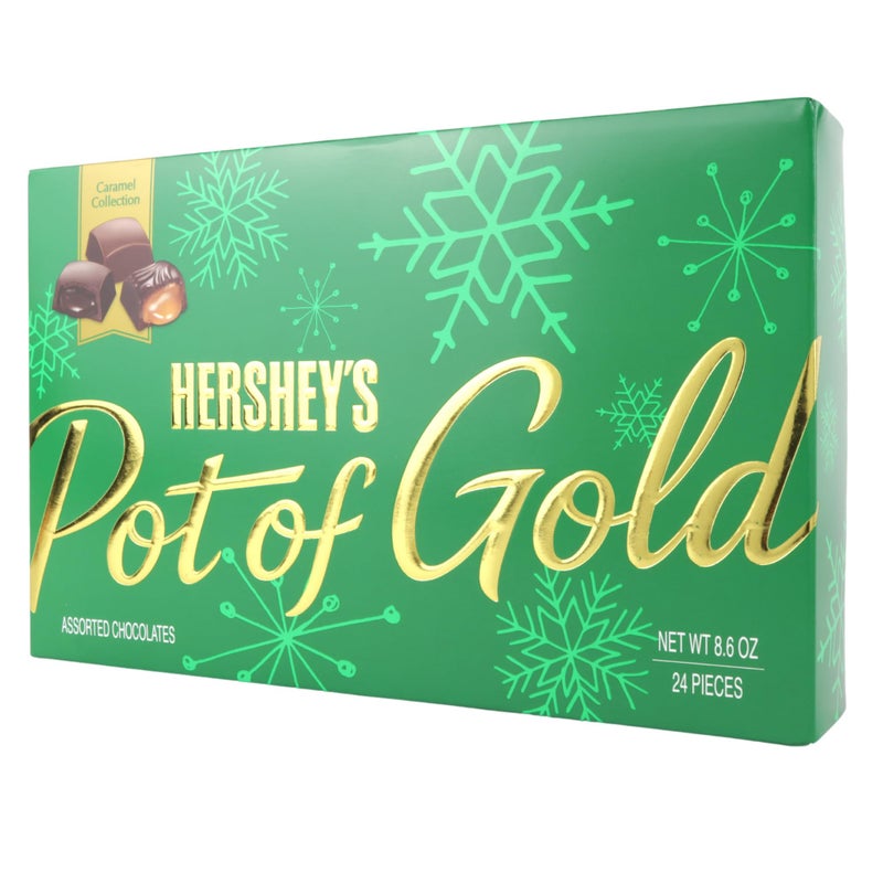 Hershey's صندوق حلوى هيرشي لعيد الميلاد من الشوكولاتة بالحليب وكاراميل الترافلز، مجموعة هدايا حلوى، 24 قطعة إجمالية، 8.75 أونصة - Image 3