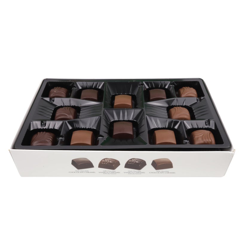 Hershey's صندوق حلوى هيرشي لعيد الميلاد من الشوكولاتة بالحليب وكاراميل الترافلز، مجموعة هدايا حلوى، 24 قطعة إجمالية، 8.75 أونصة - Image 5